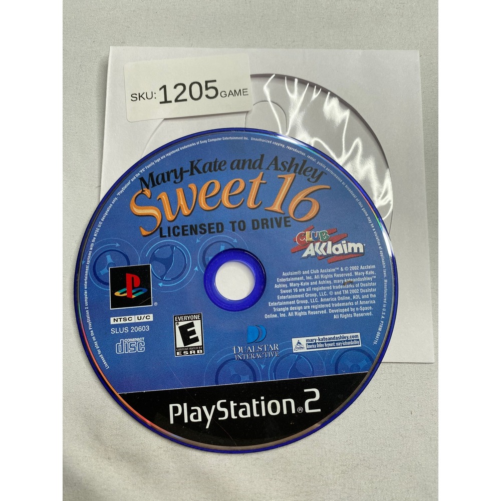 Mary-Kate and Ashley Sweet 16 Licensed to Drive Sony PlayStation 2